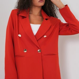 Kruvaze Yaka Blazer Ceket 0722 Kiremit